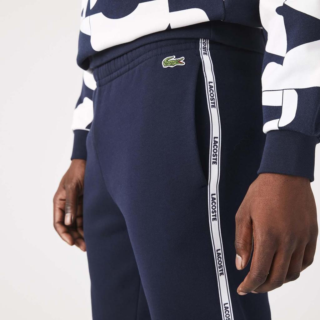 Lacoste Mens Branded Tape Jogging Bottoms