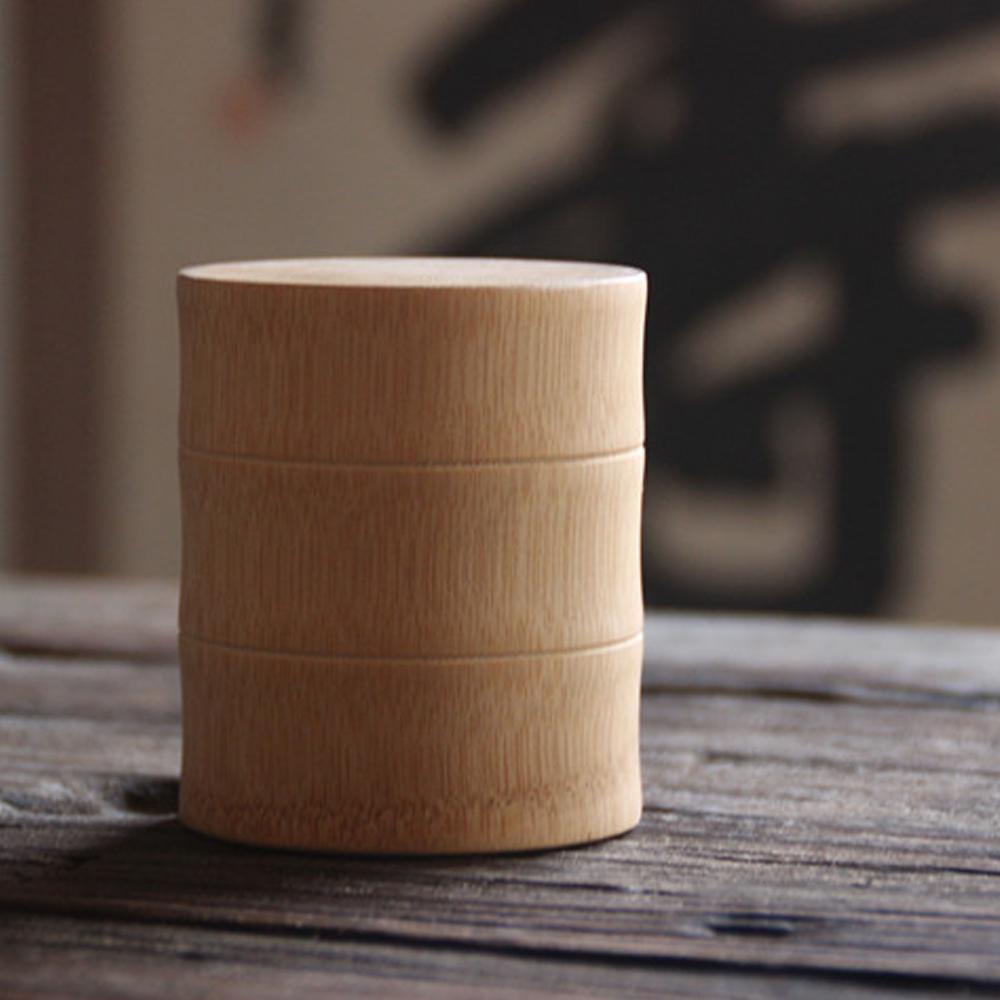Natural Bamboo Matcha Canister Eco-friendly Powder Green Tea Caddy Tea Chest Capacity Matcha Tools Accessories Wholesale