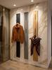 Slim oak wooden clothes hanger