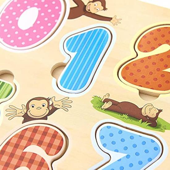 Witthart Curious George Wooden Number Puzzle VG4