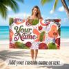 Mountain Landscape Theme Soft Beach Towel Personalized Custom Name Text Towel Portable for Beach Pool Travel