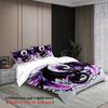 3pcs Dragon And Rose Bedding Sets 3D Printed Purple Black Dragon Pattern Duvet Cover Sets With Pillowcases No Filling