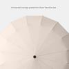 Large Umbrella for Men, Reinforced and Thickened, Sturdy and Wind-Resistant, Dual-Purpose for Sun and Rain, Manual Folding, Black Coating for Sun