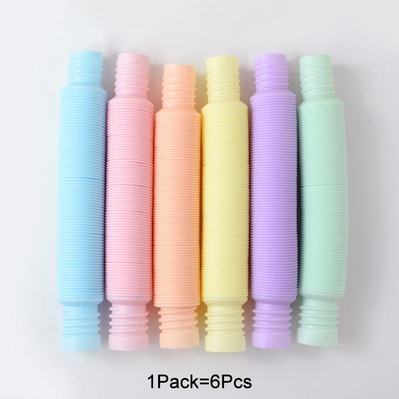 6-24Pcs Flexible Pop Tubes Fidget Sensory Toys Stress Relief Toddler Gift Kids Birthday Party Favors Pinata Goodie Bag Filler