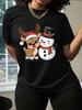 Graphic TShirt Cute Reindeer SnowUnisex Print Soft Short Sleeve Casual Crew Neck Summer Clothes for Unisex Luxus Marken Graphic Tee