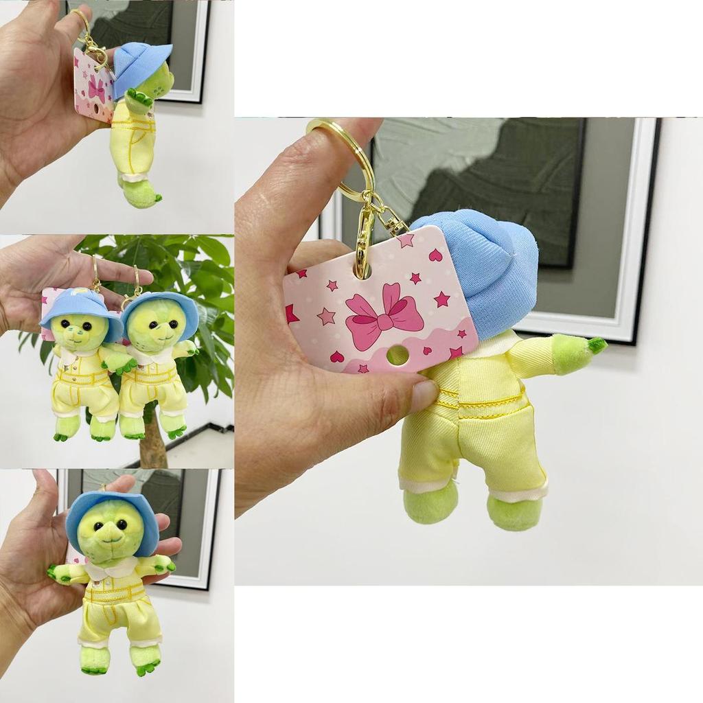 Adorable Plush Turtle Keychain Soft Pp Cotton Backpack Pendant Cute Green Tortoise