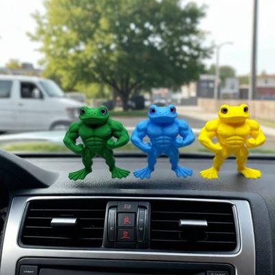 3D-gedruckte Muskel-Frosch-Statue PLA Stehende Frosch-Figur Heim-Büro-Schreibtischdekoration Ornament Geschenk für Fitness-Enthusiasten