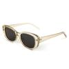 Fashion cat eye sunglasses women's square round face thin retro sunglasses men's personality TR polarized sunscreen glasses tide