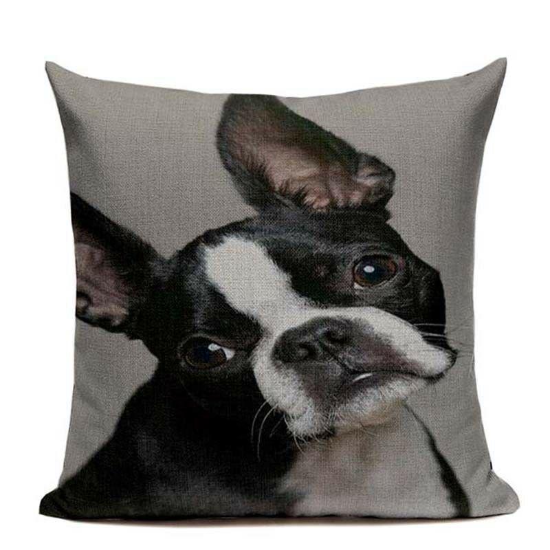 Premium Quality Boston Terrier French Bulldog Cushion Pillow Case For All Rooms