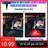 Car Sticker 2pcs Car Door Wireless Welcome Light LED HD Projector Lamp Decoration For Tesla Model 3 Highland 2023 Model S