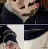Women's Retro Color Block Striped Sweater: Round Neck, Loose Fit, Long Sleeve Knitwear for Autumn/Winter.