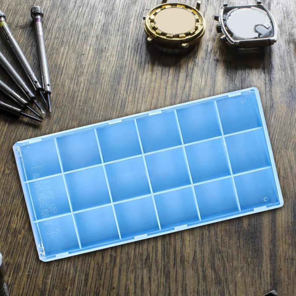Watch Parts Storage Box Carry Case Dustproof Lid for Hardware Maintenance