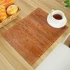 Wood Print Linen Dining Table Mats Alphabet Kitchen Placemat 30X40cm Coasters Pads Bowl Cup Mat