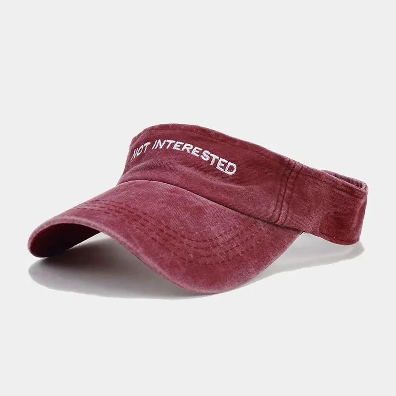 

Spring and Summer Cotton Letter Visors Baseball Cap Adjustable Sun Cap For Men and Women 07 56-60cm wear красный