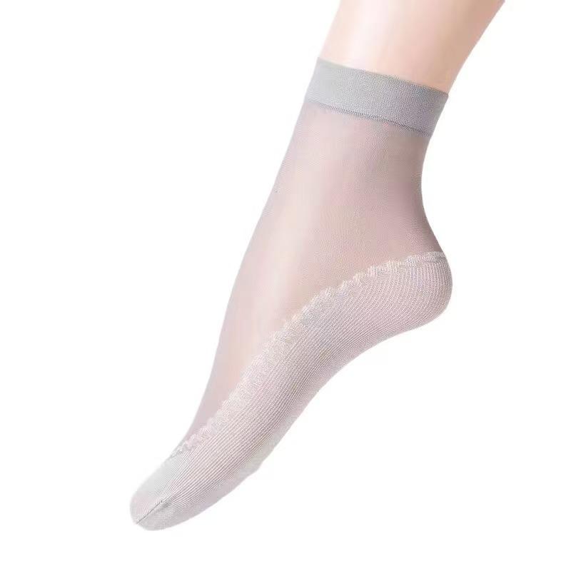 1/5/10 Pairs Women's Ultra-thin Silk Short Socks Seamless Breathable Socks