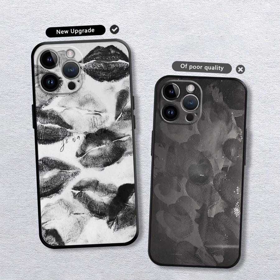 Phone Case for Apple iPhone 17 Pro Max 17e 12 16 13 14 XR XS MAX 15 Pro 7 8 11 Air Funda Phone Cover Lip KISS