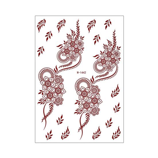 Skin-friendly Convenience Tattoo Stickers Water Transfer Paper Red / Clear / Brown 148 Mm/5.83