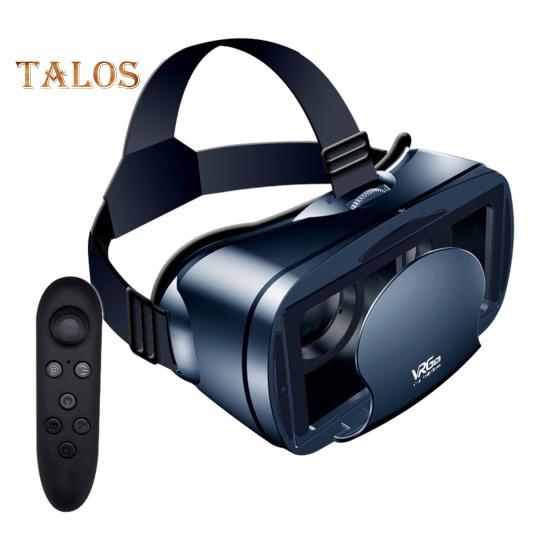 Oppslukende 3D VR-briller Justerbare øyebeskyttede Virtual Reality Fullskjerm Visuell vidvinkel universal VR-hodesett med fjernkontroll