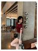 Chic Striped Knit Sweater - Women's Summer Slim Fit, Round Neck Top