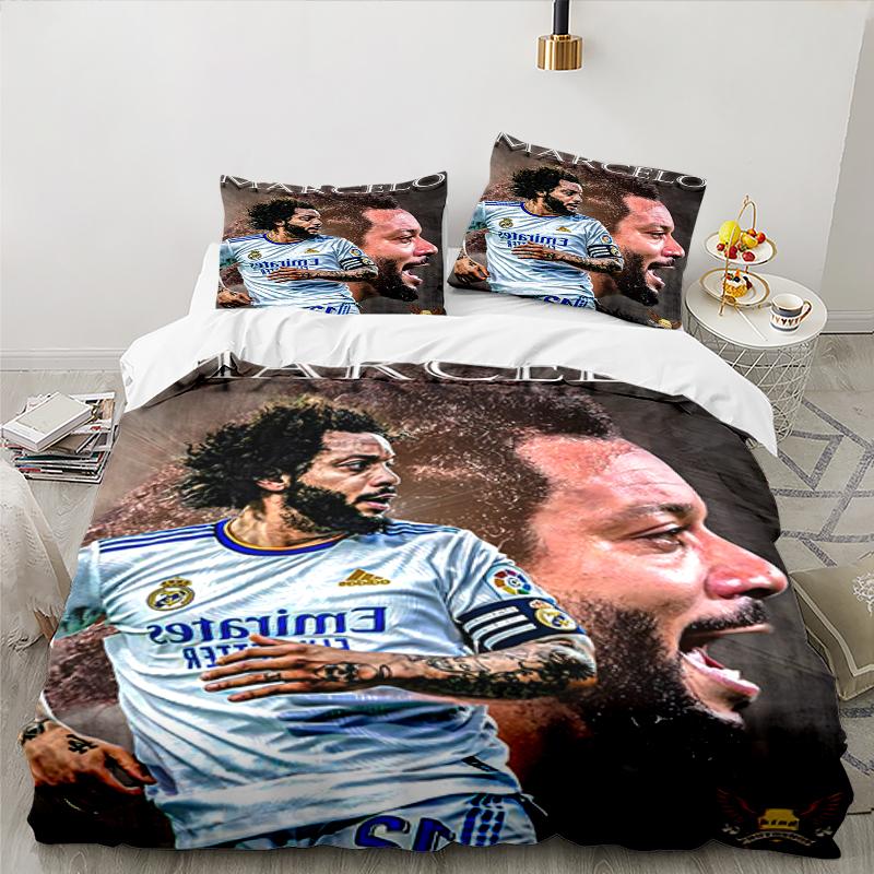 3PCS Real Vieira Football Legend Bedding set,Ideal for1pc Duvet Cover And 2pcs Pillowcases Perfect for Christmas gift,Ideal for Bedroom, Dormitory