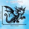 1pc Adorable Dragon Metal Wall Art, Weather-Resistant Iron Sculpture Mural for Fantasy Fans Bedroom Garden Decor