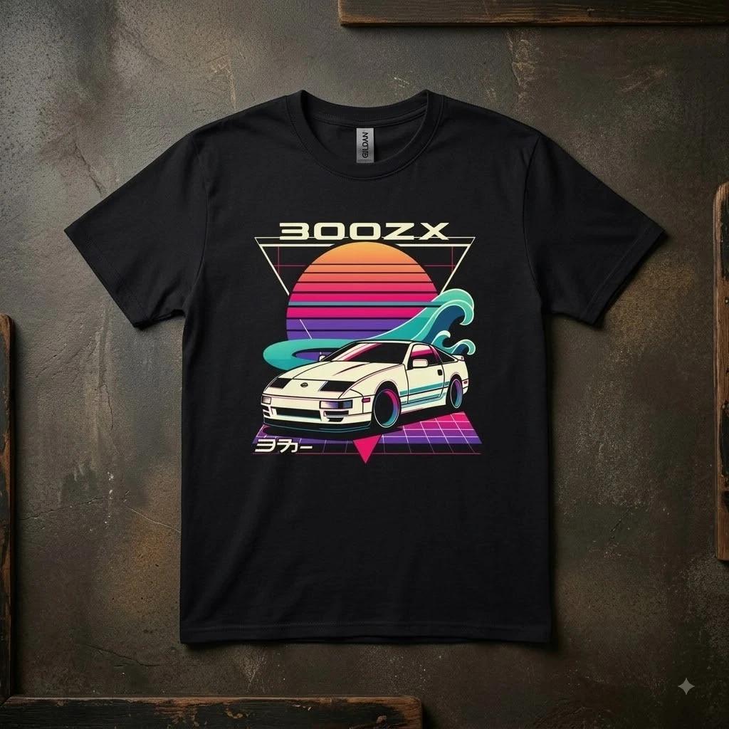 300ZX T-Shirt – Retro Vaporwave 80s JDM Sports Car Graphic Tee V5