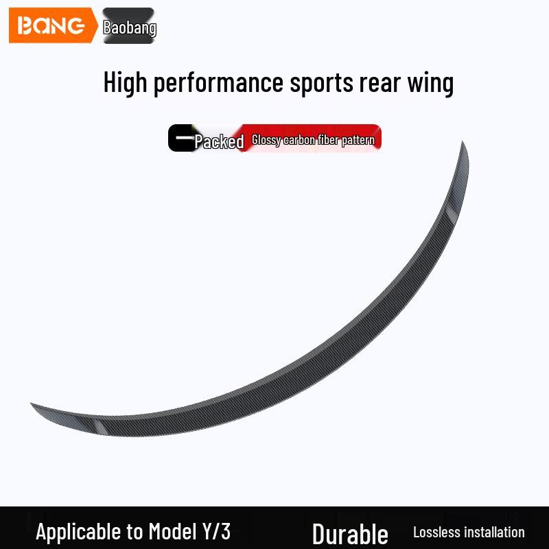 Tesla Model Y/3 Dry Carbon Fiber Tail Wing Sport Body Kit Accessories