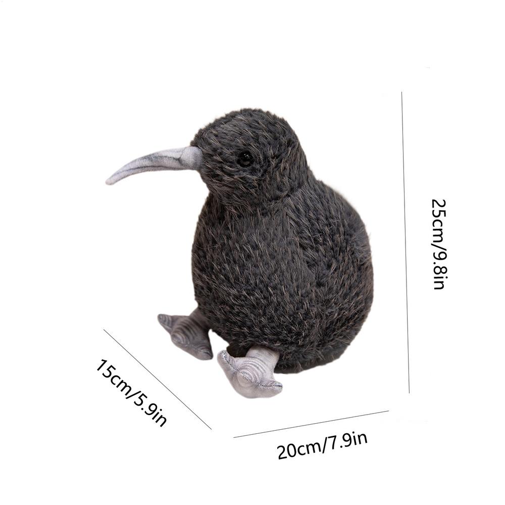 Kiwi Bird Plush Toy Kiwi Plush Bird Stuffed Animal Soft Hugger Home Decoration for Bedroom Living Room Shelf Bookshelf Desk