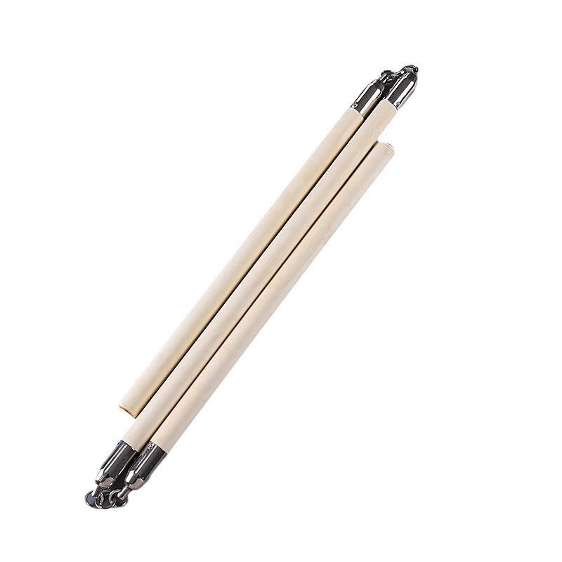 Трехсекционный шест для боевых искусств из вощеного дерева белого цвета