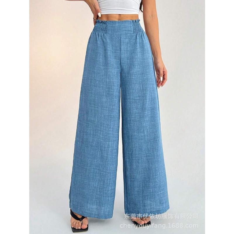 BITCED Women's Fashion Casual Solid Color Print Pants & Capris