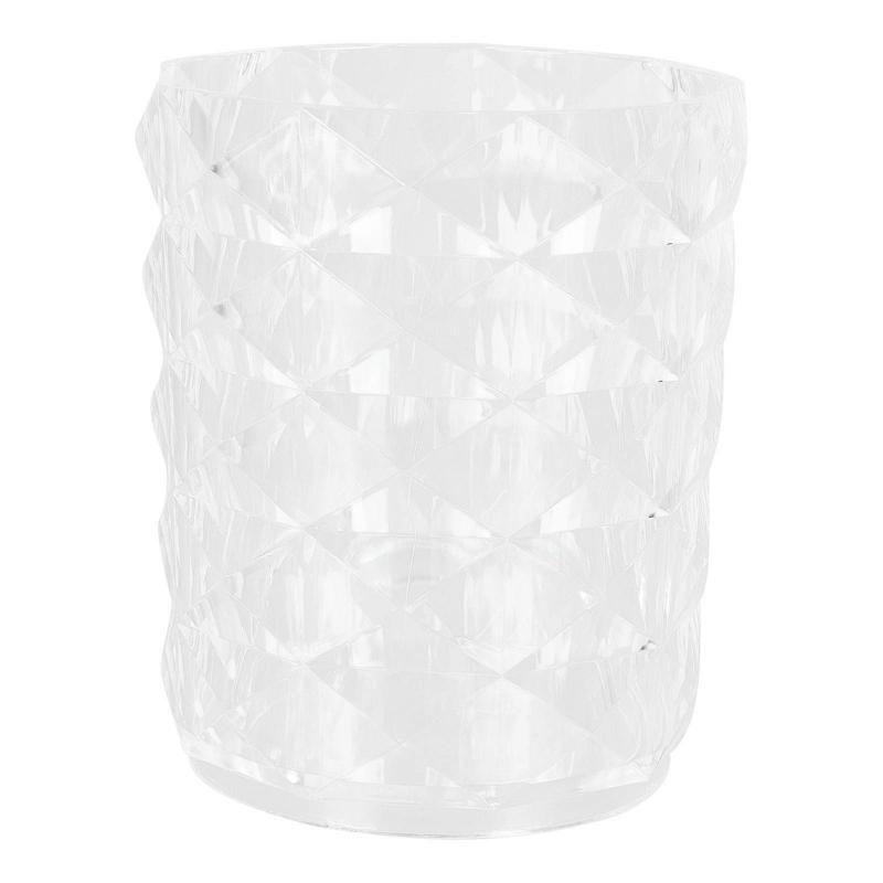 White Storage Case for Makeup Brushes and Lipsticks with Transparent Design Practical and Durable 1Pc