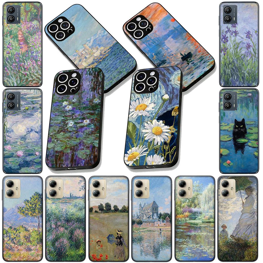 For Motorola Moto Edge 70 60 Fusion NEO Pro G Stylus G56 G57 G86 G96 G52 G04 G05 20 Case Claude Monet Impressionism Painter Art