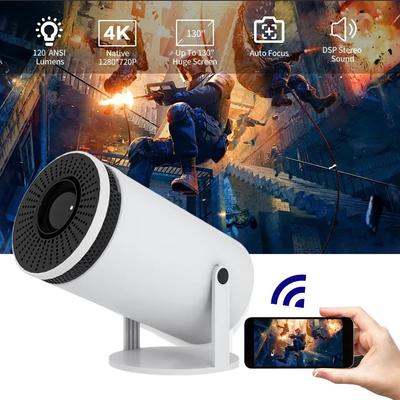 S300 New 4K Android 11 Dual Wifi6 200 ANSI Allwinner H713 BT5.0 1080P 1280*720P Home Cinema Outdoor Portable Hd Projetor