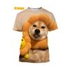 Funny 3D Doge Shiba Inu Dog Graphic T Shirt for Men Clothing Casual Fashion Streetwear Pop Unisex Harajuku Women Tops Tee Shirts