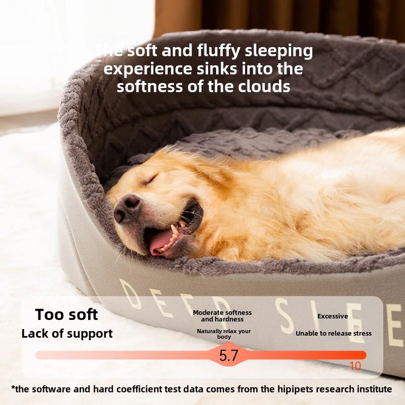 The Kennel Is Universal In All Seasons, Removable and Washable Dog Bed, Winter Warmth Internet Celebrity Large Dog Golden Retriever Corgi Pet Nest Mat