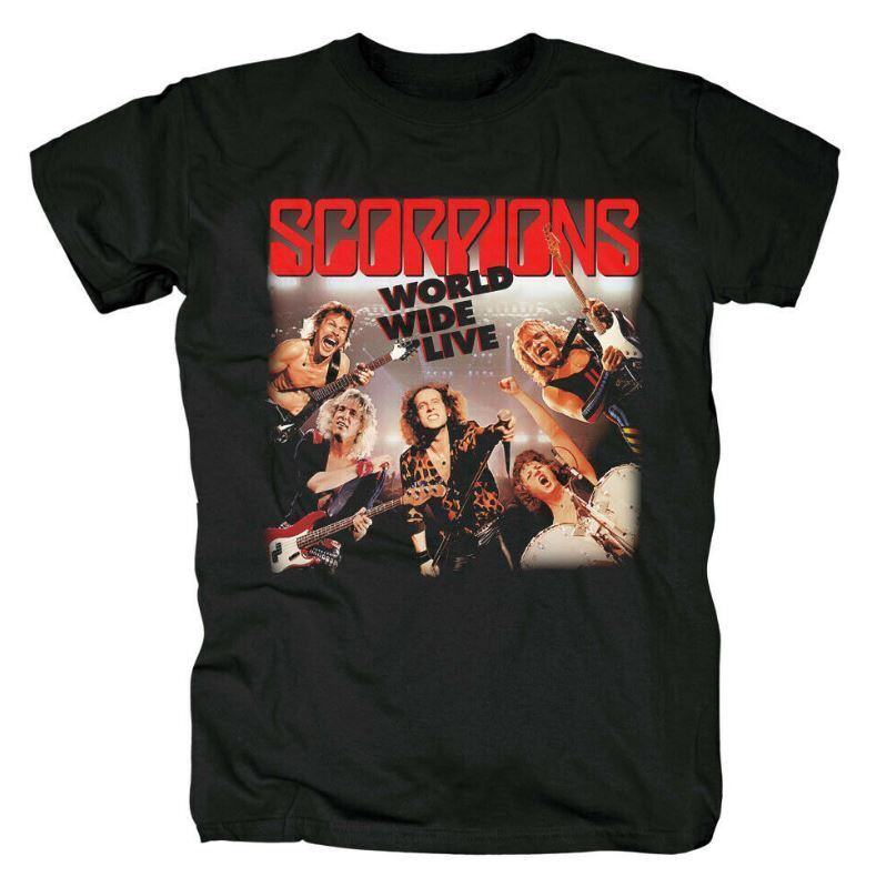 Scorpions World Wide Live New Black Tshirt