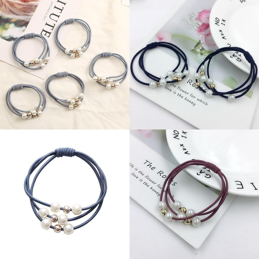 Premium Korean Pearl Head Rope With Reliable High-elastic Three-strength Rubber Band For Effortless Styling