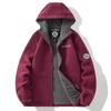 Men Women Fleece Jacket With Hood Warm Winter Thick Polar Outerwear Outdoor Casual Wear
