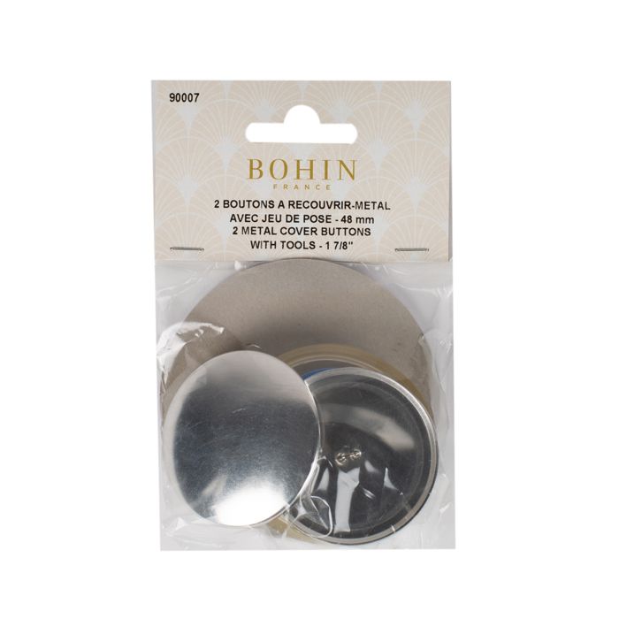 BOUTON A RECOUVRIR METAL S2 48 MM (Boite de 5)