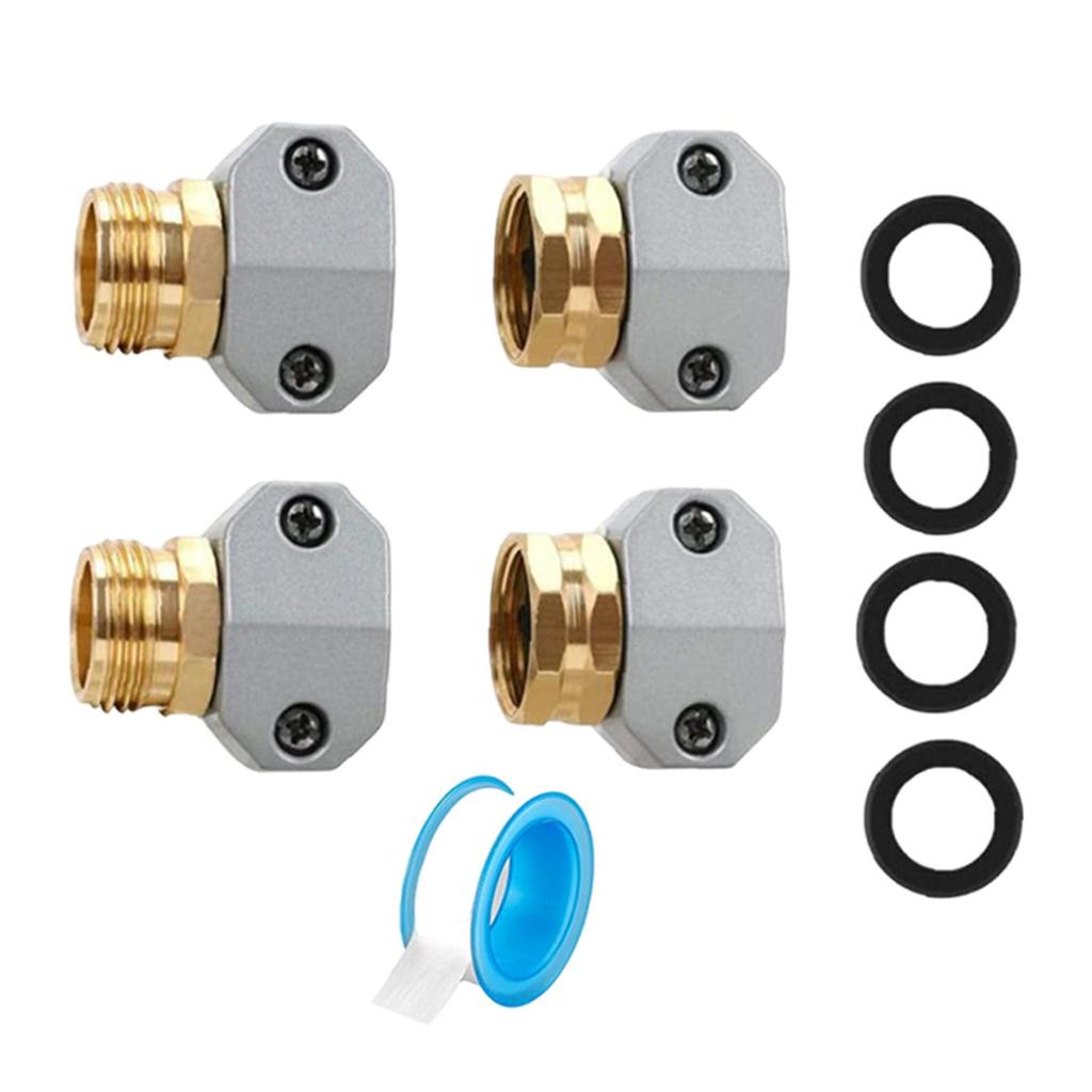 Hose Repair Kit Zinc Alloy Clamps Aluminum Water Hose End Repair Connectors
