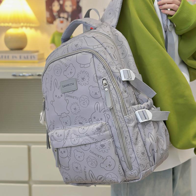 Graffiti Print Backpack Women's Backpack Large Capacity Student Schoolbag