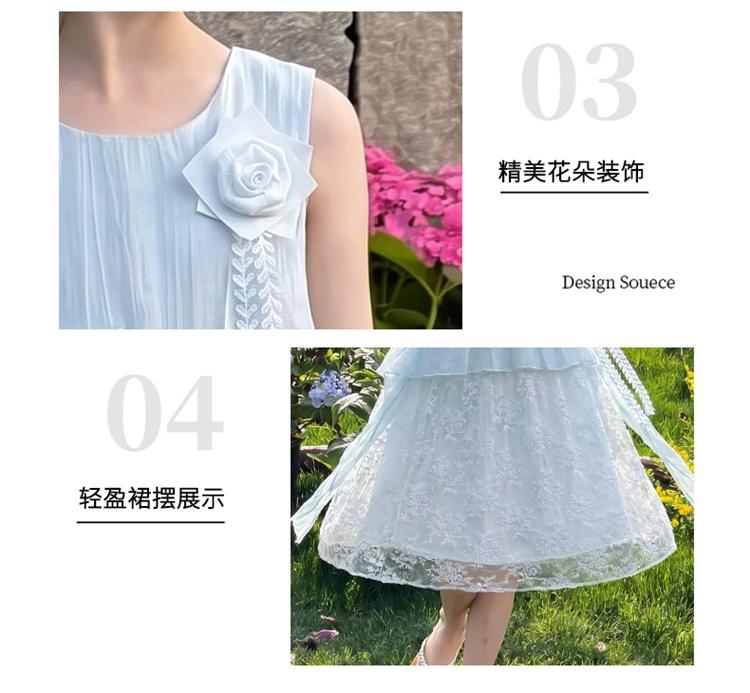 Girls' Thin Summer Dress - Stylish Princess Style