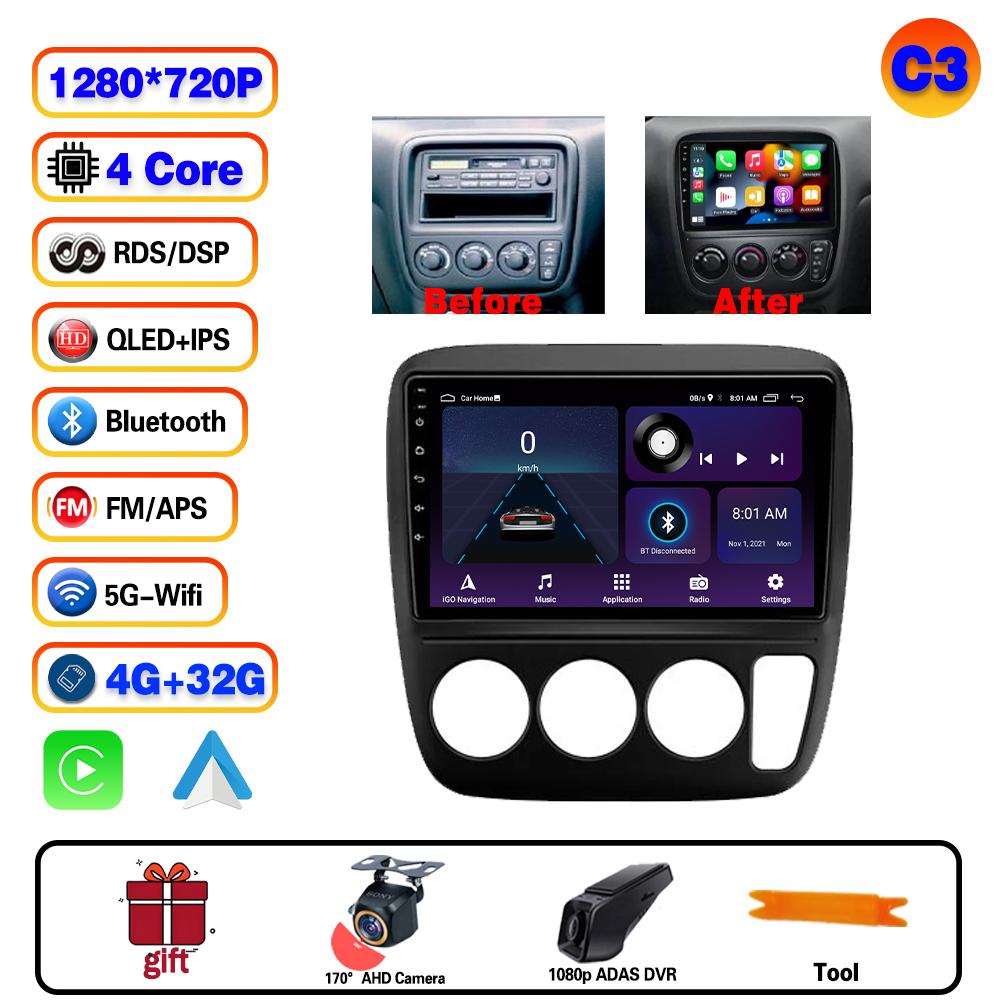 Autoradio Android 15 avec Carplay pour Honda CRV CR-V 1995 1996 1997 1998 1999 2000 2001 Lecteur multimédia GPS Unité principale tout en un