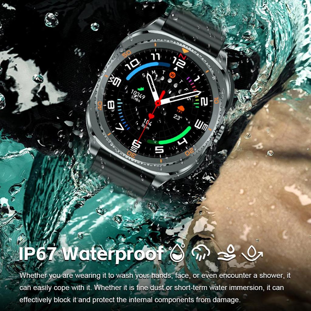 2-in-1 Smartwatch mit kabellosen Ohrhörern, 1,53 Zoll Voll-Touchscreen, Bluetooth, IP67, Kompatibel mit Android iOS