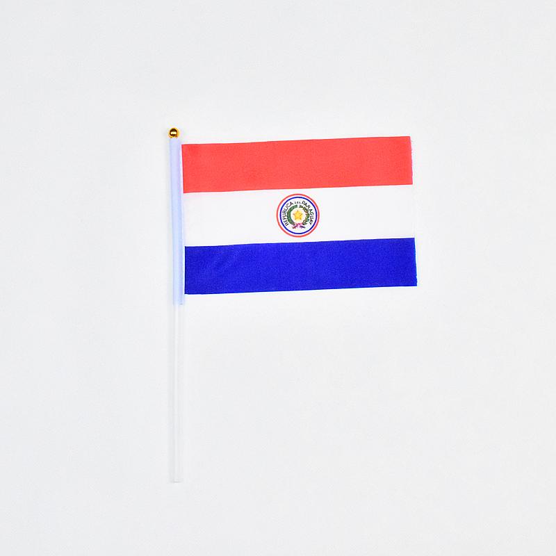 Paraguay 10 piezas de banderas para agitar a mano de 14*21cm