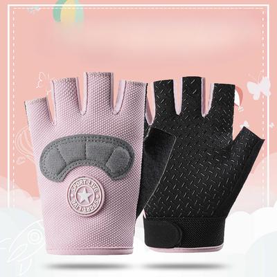 Kinder Halbfinger Herren und Damen Frühling und Sommer Outdoor-Sport Handschuhe Reiten Rutschfest Atmungsaktiv Schüler Reiten und Spielen Dünne Handschuhe