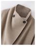 Elegant Mid-Length Velvet Wool Coat - Women's Korean Style Loose Fit with Stand Collar