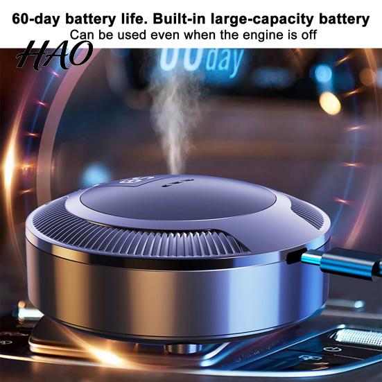 Portable Deodorizing Machine Car Air Purifier with Digital Display, Negative Ion Ozone Generator for Odor Interior Care Elimination & Smoke Removal ,