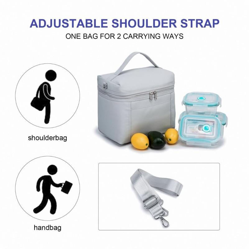 Large Capacity Waterproof Insulated Lunch Bag Foldable Cooler Tote School Office Picnic Commute