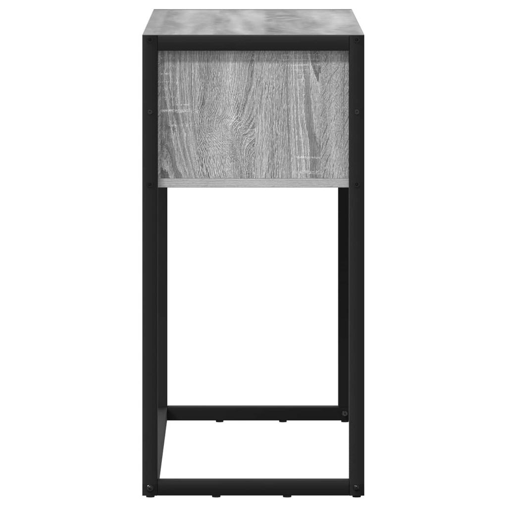 Side Table Sonoma Grey 100 X 36 X 75 Cm Engineered Wood